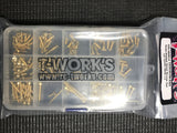 (PREORDER) T-WORKS Gold Plated Steel Screw Set 156pcs. ( For TEKNO NB48 2.0 ) #GSS-NB482.0