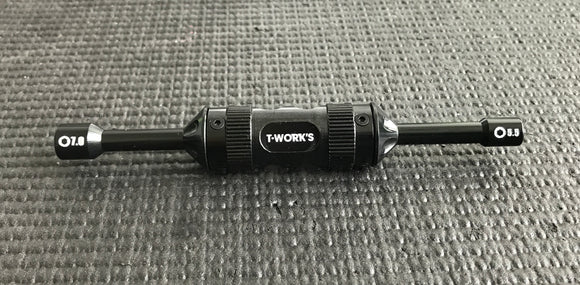 T-WORKS Hard Coated 7075-T6 2-Way Socket Driver 5.5 & 7.0mm #TT-060-A