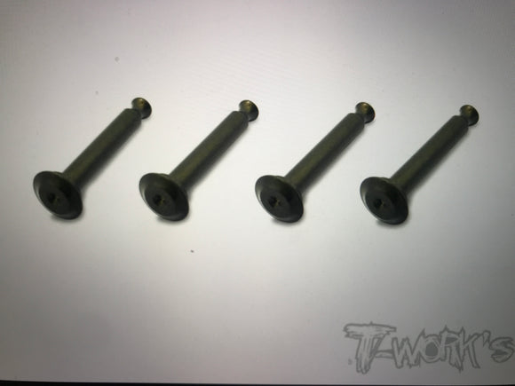 (CLEARANCE ITEM) T-WORKS 7075-T6 Alum.Hard Coated Lower Shock Mount Pins ( For HB D815/RGT8 D817 V2/D819 ) 4pcs. #TO-198-HB