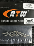 RTW RACING GRADE-12.9 CAP HEAD STEEL SCREWS M3 (WHITE NICKEL PLATED) (10PCS)