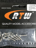 RTW RACING GRADE-12.9 CAP HEAD STEEL SCREWS M3 (WHITE NICKEL PLATED) (10PCS)