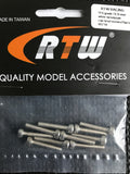 RTW RACING GRADE-12.9 CAP HEAD STEEL SCREWS M3 (WHITE NICKEL PLATED) (10PCS)