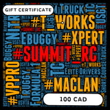 SUMMIT RC RACING $100 CAD E-GIFT CERTIFICATE