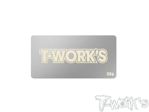 T-WORKS BATTERY WEIGHT 30GRAM FOR SHORTY LIPO (43mm*92mm) #TA-135-B