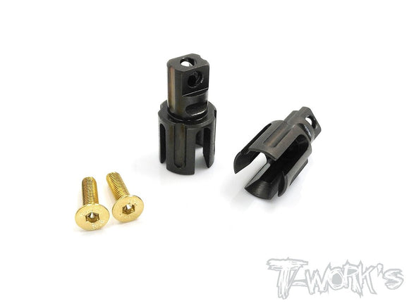(CLEARANCE ITEM, 50% OFF) T-WORKS Spring Steel spool outdrives ( For Xray T4 2015~2020) #TE-197-X