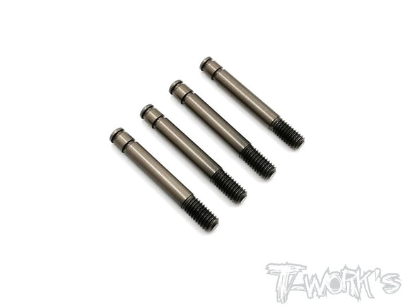 (CLEARANCE ITEM, 60% OFF) T-WORKS DLC coated Shock Shaft set  ( For Xray T4/17/18/T4'19 )(4pcs) #TE-198-T4