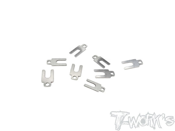 (CLEARANCE ITEM) T-WORKS Suspension Mount Adjust Spacer 0.5mm ( For Tamiya TC-01/M07 ) 8pcs. #TE-TC01-F