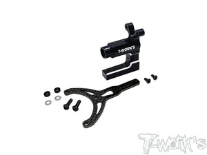 (CLEARANCE SALE) T-WORKS 7075-T6 Alum. Motor Plate Mount & Graphite Front Upper Plate ( For Tamiya TC-01 ) #TE-TC01-Q