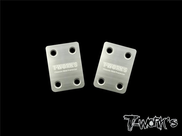 T-WORKS Stainless Steel Rear Chassis Skid Protector Mugen MBX8/8E/8R (2pcs.) #TO-220-MBX8