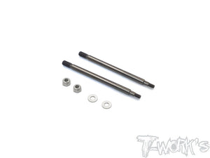 (PREORDER ITEM)T-WORKS DLC coated Rear Shock Shaft 63.8mm ( For Team Associated RC8 B3.1 ) 2pcs. #TO-261-RC8