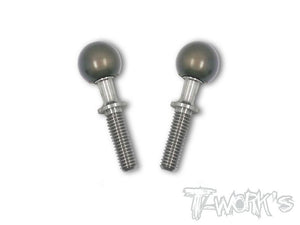(PREORDER ITEM) T-WORKS Alum. Pillow Ball With Titanium Shaft for Team Associated RC8 B3 (2pcs.) #TP-047-RC8