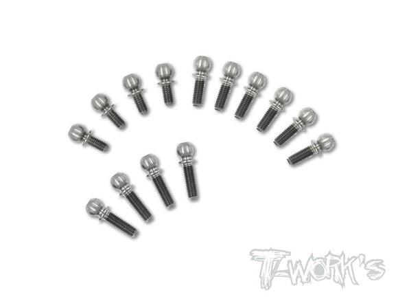 (60% OFF CLEARANCE SALE) T-WORKS 64 Titanium Ball End set ( For Xray XB4'17 / XB4'18 ) #TP-065