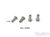 T-WORKS Titanium Droop Screw set for 1/8 offroad M4*10mm (4pcs) #TP-087-B